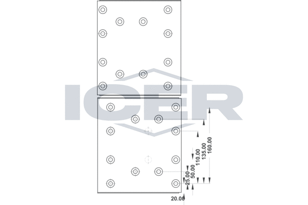 Set garnituri de frictiune, frana tambur 21 9553 00 ICER